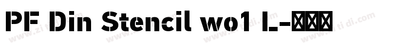 PF Din Stencil wo1 L字体转换